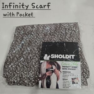 SHOLDIT NEW Convertible Infinity Scarf with Zippered Pocket